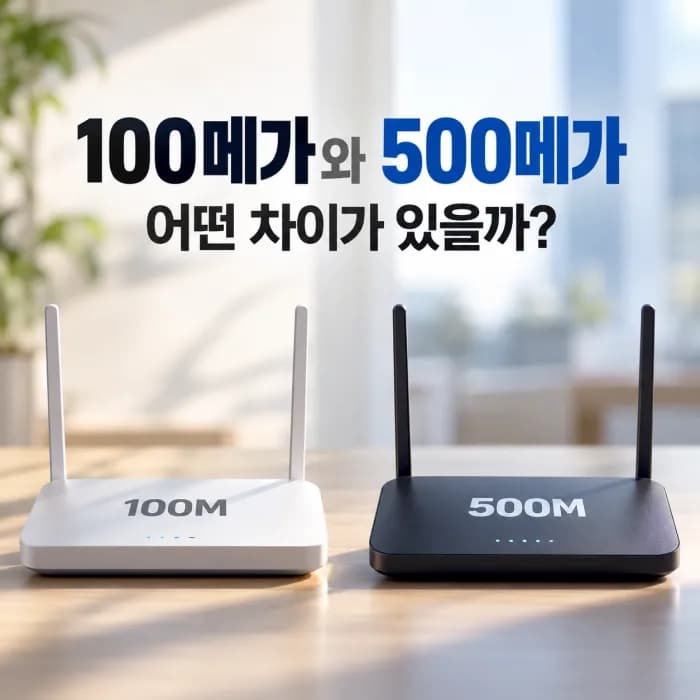100메가와 500메가 인터넷 실제 차이는 어디서 날까? 사용환경별 선택 기준