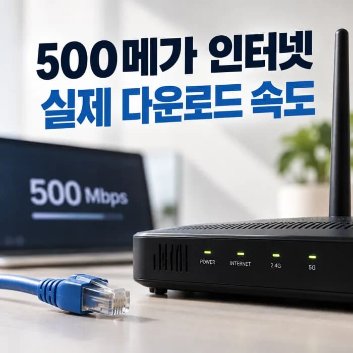 500메가 인터넷 실제 다운로드 속도 62.5MB/s가 안 나올 때 점검 순서