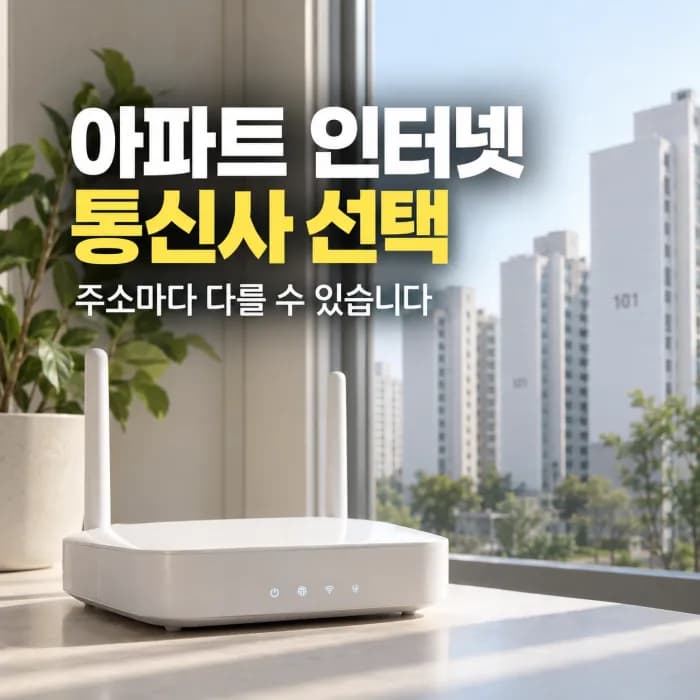 아파트 인터넷 통신사 선택, 주소마다 달라야 하는 이유 대칭형·설치망 확인법