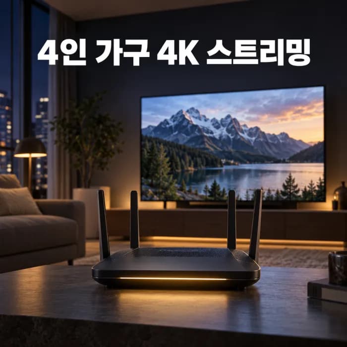 4인 이상 가구 인터넷 속도, 다중 4K 스트리밍 100M 병목과 500M 전환 기준