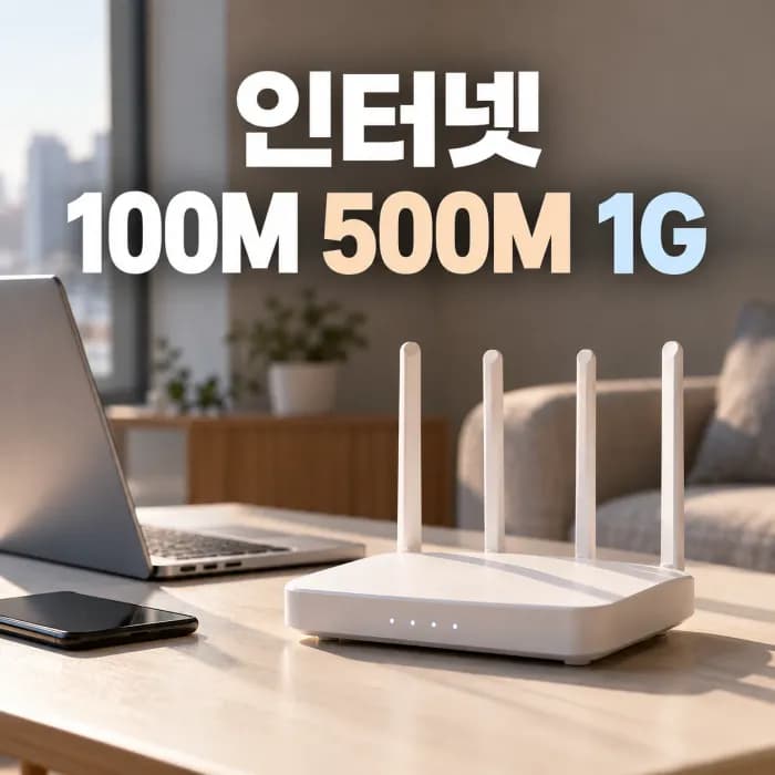 인터넷 100M 500M 1G 중 1~2인 가구에 가장 적합한 속도는?