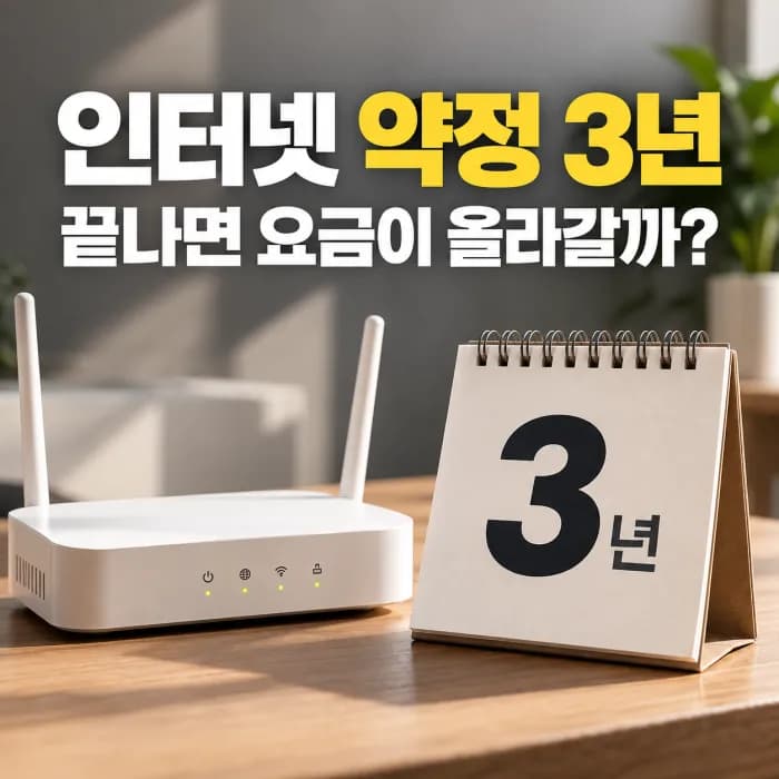 인터넷 약정 3년이 끝나면 요금이 올라갈까? 약정만료 후 확인해야 할 것