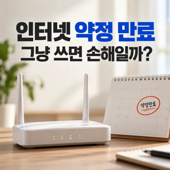인터넷 약정 만료, 그냥 쓰면 손해일까? 재약정·신규가입 비교 순서