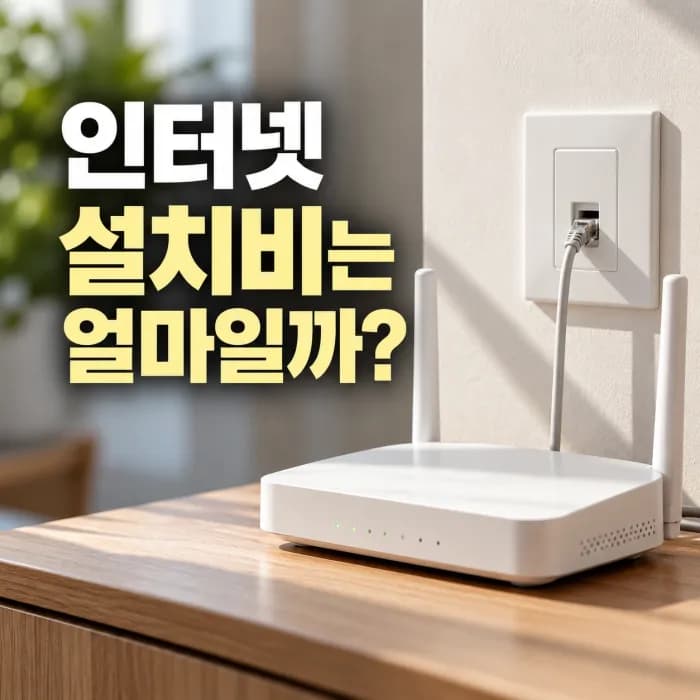 인터넷 설치비는 얼마일까? 신규가입·이전설치 때 발생하는 비용 확인법