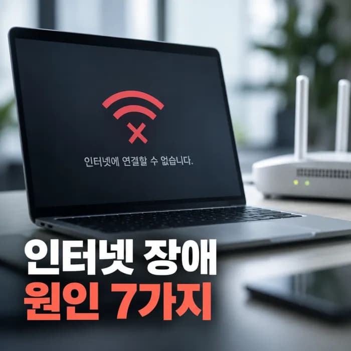 인터넷 장애 원인 7가지와 갑자기 연결이 안 될 때 점검 순서