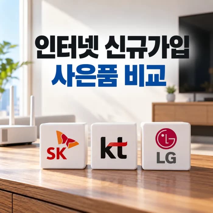 인터넷 신규가입 사은품 많이주는곳 설치 빠른곳 SK KT LG 비교