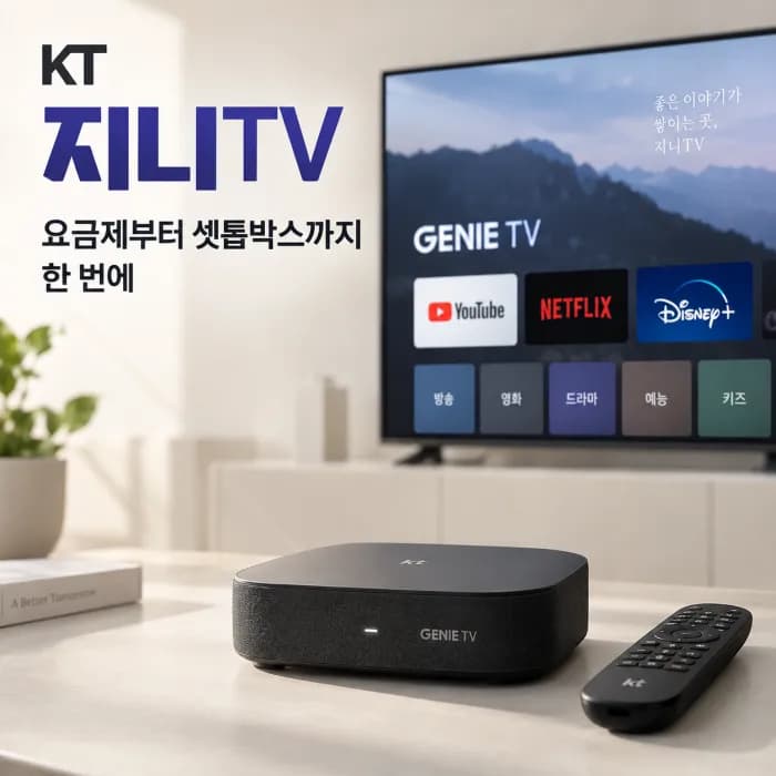 KT 지니TV 요금제 비교 베이직 라이트 모든G 채널과 셋톱박스 선택법