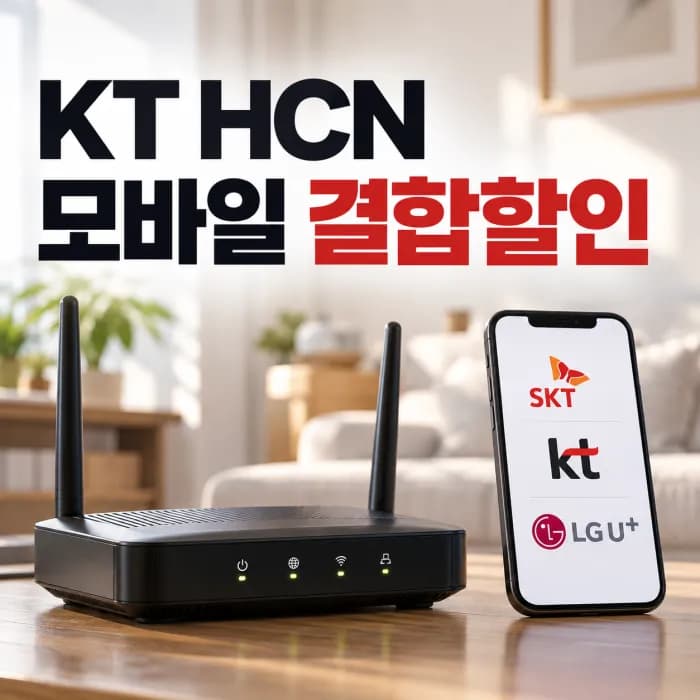 KT HCN 모바일 결합할인 가능할까? SKT·KT·LGU+ 결합 조건 확인