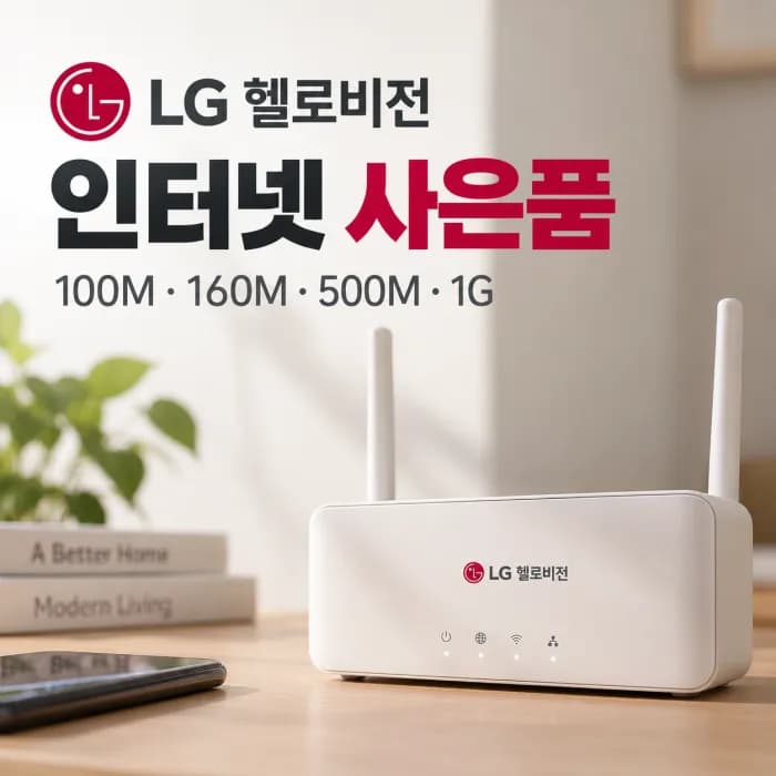LG 헬로비전 인터넷 단독 사은품 얼마 받을까 속도별 금액과 설치 가능지역