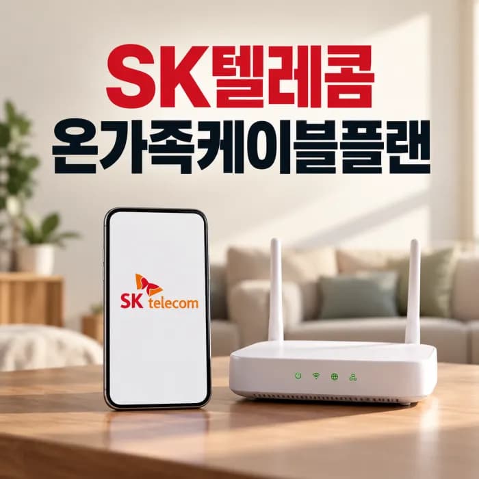 온가족케이블플랜 SKT 휴대폰 케이블 인터넷 결합 할인 조건