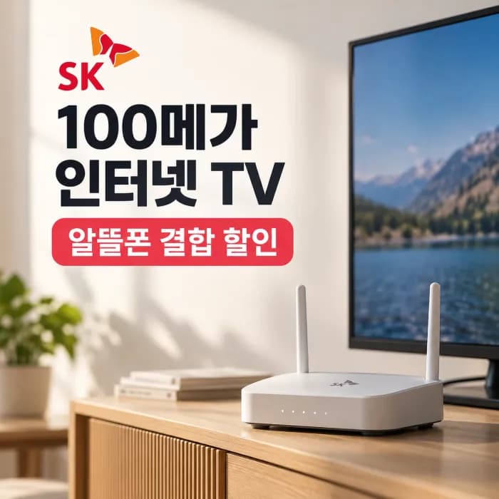 SK 100메가 인터넷 TV 알뜰폰 결합 시 월요금 얼마나 내려갈까