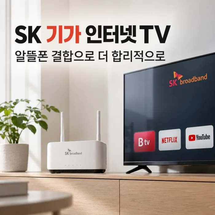 SK 기가 인터넷 TV 알뜰폰 결합 시 1기가 요금 얼마나 내려갈까