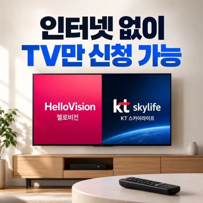 인터넷 가입 없이 TV만 신청 가능한가요? 헬로비전·스카이라이프 TV 단독 요금 비교