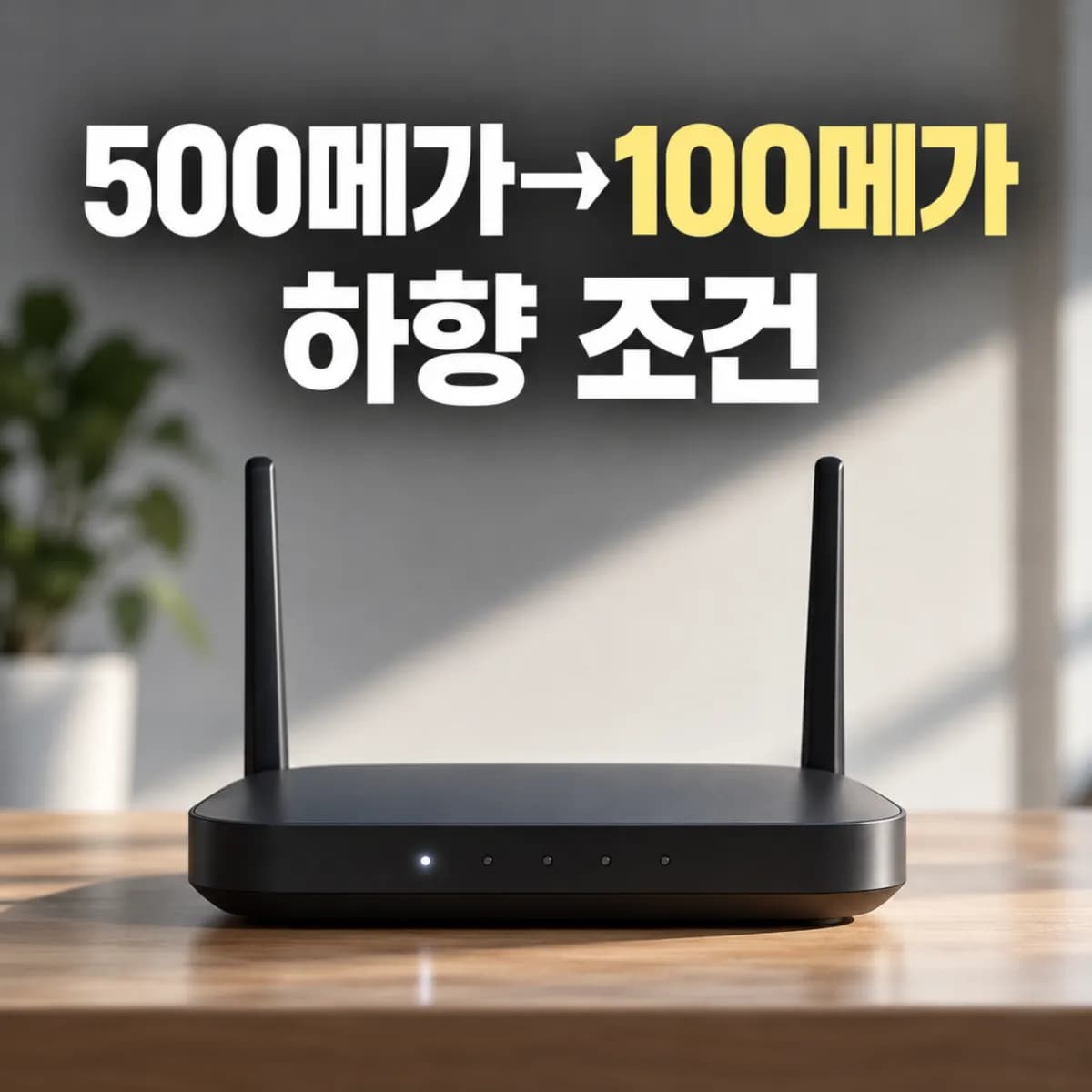 500메가 100메가 하향, 가입 1년 후 변경하면 사은품 반환할까?
