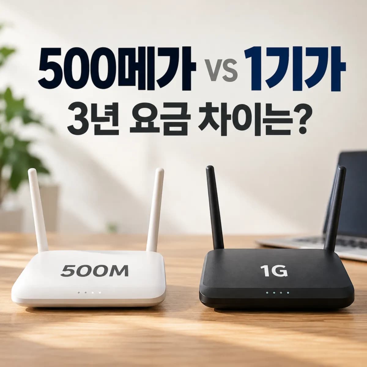 500메가 1기가 차이, 사은품 같다면 3년 동안 얼마나 손해일까?