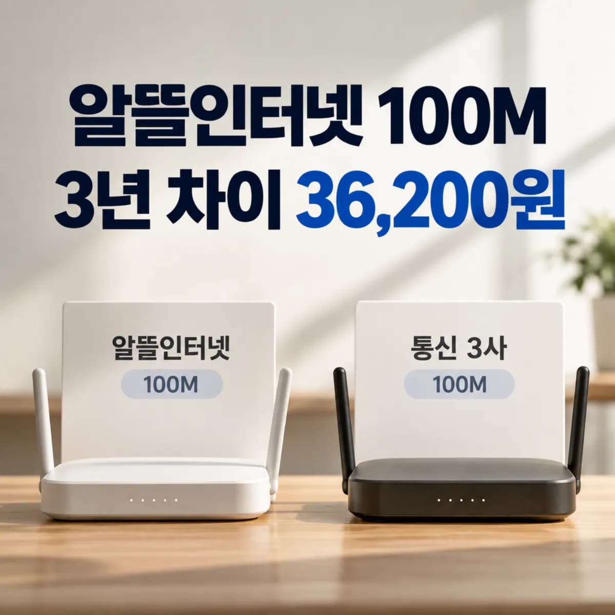 케이블 인터넷 100M는 정말 저렴할까? 통신 3사와 3년 차이가 36,200원뿐인 이유
