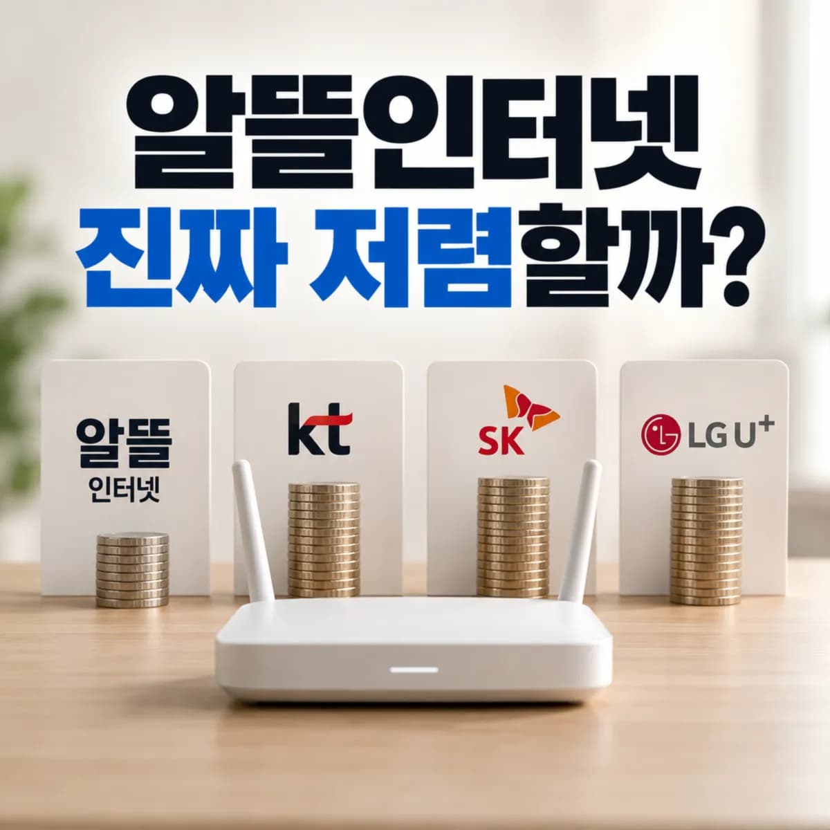 알뜰인터넷 진짜 저렴할까? KT SK LG와 3년 총비용으로 비교해보니