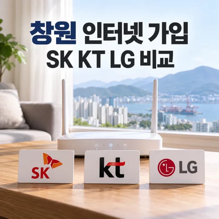 창원 인터넷 가입 현금 사은품 많이주는곳 SK KT LG 비교