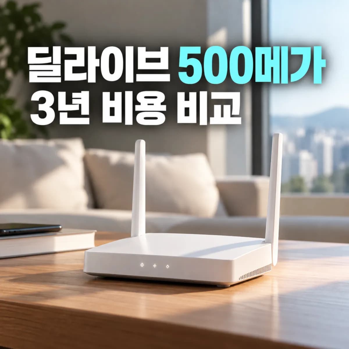 딜라이브 500메가 월 20,900원, KT SK LG보다 3년 동안 얼마나 저렴할까?