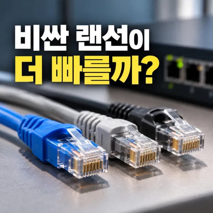 비싼 랜선이 인터넷 속도를 높일까? Cat5e·Cat6·Cat6A 선택 기준