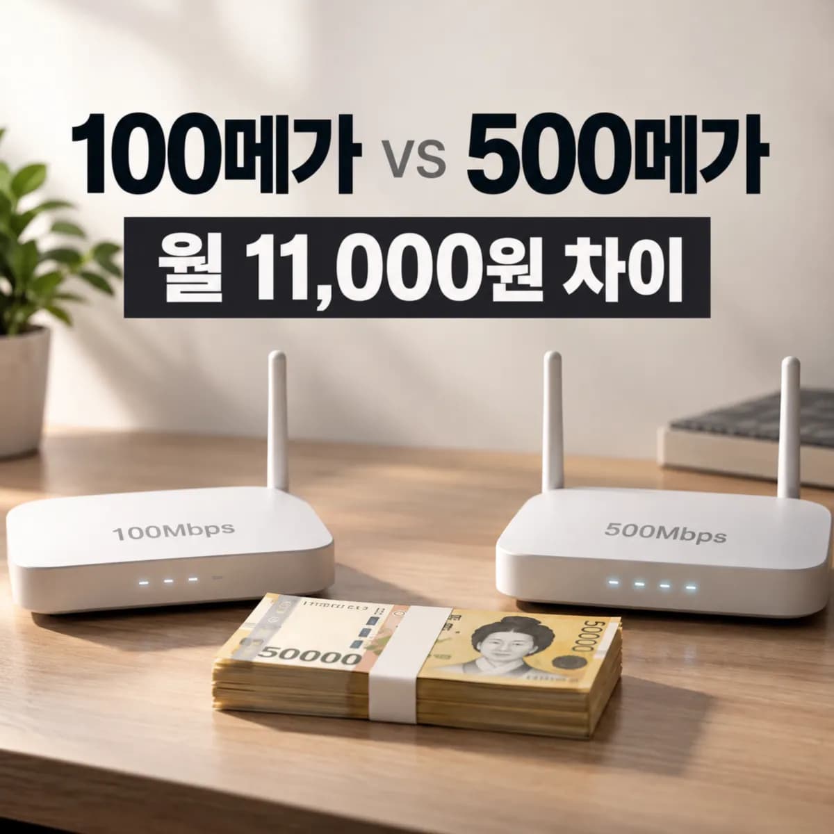 인터넷 100메가 500메가 요금 차이, 3년간 39만6천원 더 낼 가치가 있을까?