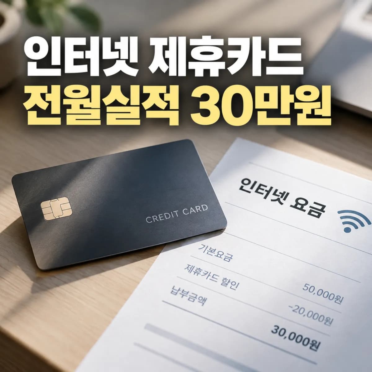 인터넷 제휴카드 전월실적 30만원, 정말 이득일까? 연회비 포함 36개월 계산
