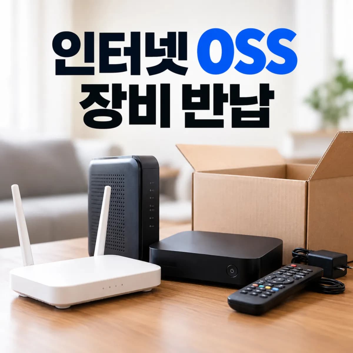 인터넷 원스톱 전환서비스(OSS) 후 공유기·모뎀·셋톱박스 반납 방법