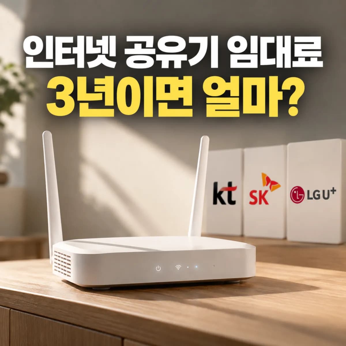 인터넷 공유기 임대료 3년 계산, KT SK LG 실제 비용 차이