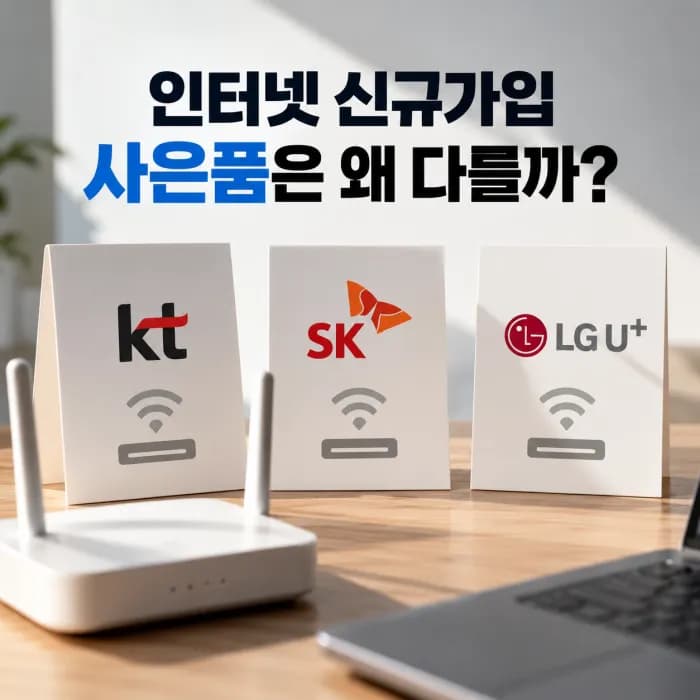 인터넷 신규가입 사은품은 왜 통신사마다 다를까? 요금만 같다고 비교가 끝이 아닌 이유