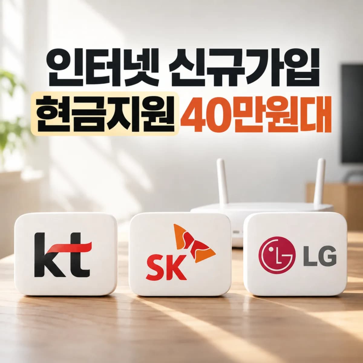 인터넷 신규가입 현금지원 40만원대, KT·SK·LG 실제 지급 조건은 무엇이 다를까?