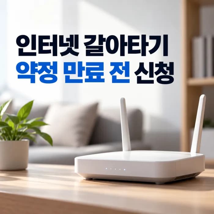 인터넷 갈아타기 약정 만료 전 언제 신청해야 할까? 설치·해지 순서 총정리