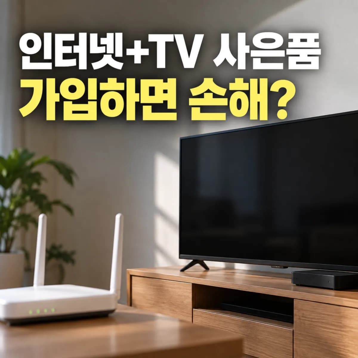 인터넷+TV 사은품이 커도 TV가 필요 없다면 가입하면 손해인 이유