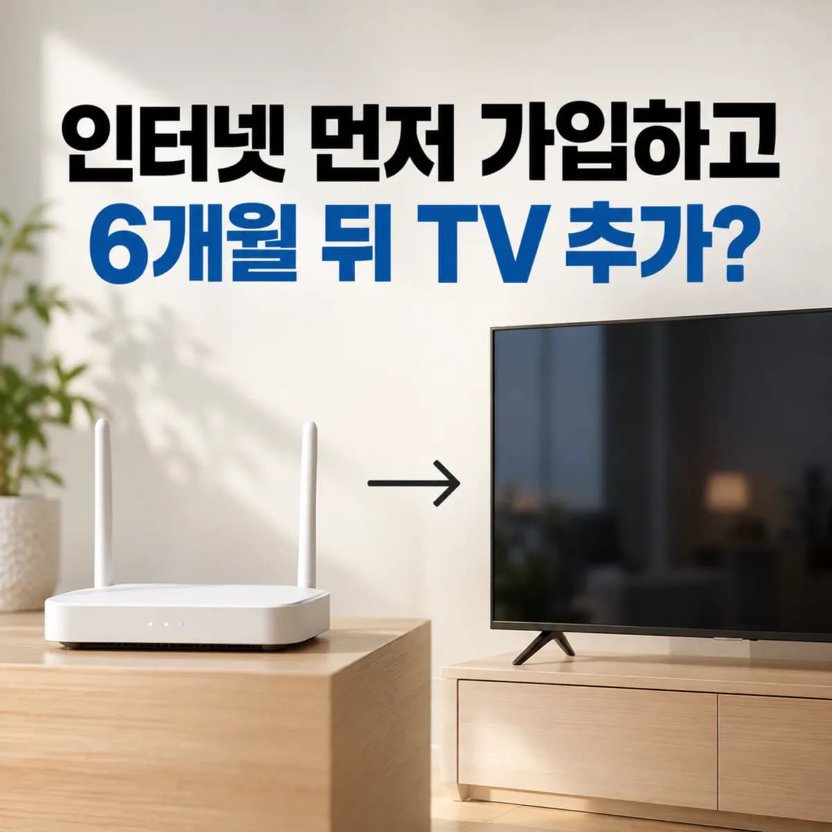인터넷 먼저 가입하고 6개월 뒤 TV 추가하면 손해일까? 설치비·약정·사은품 비교