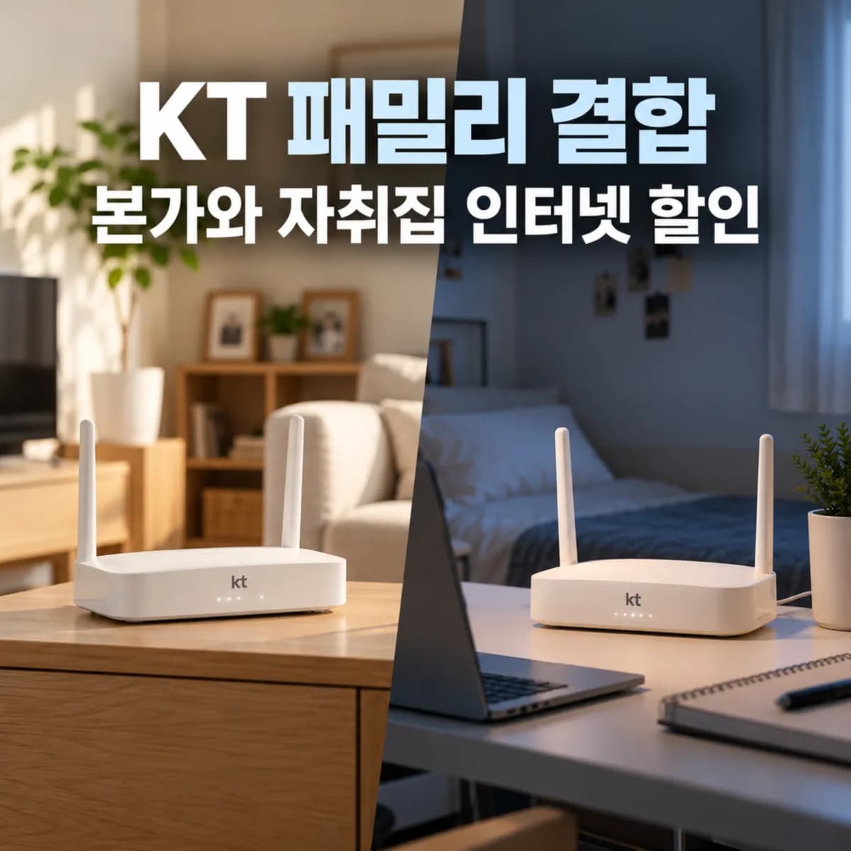 KT 패밀리 결합으로 본가와 자취집 인터넷 2회선 할인받는 방법