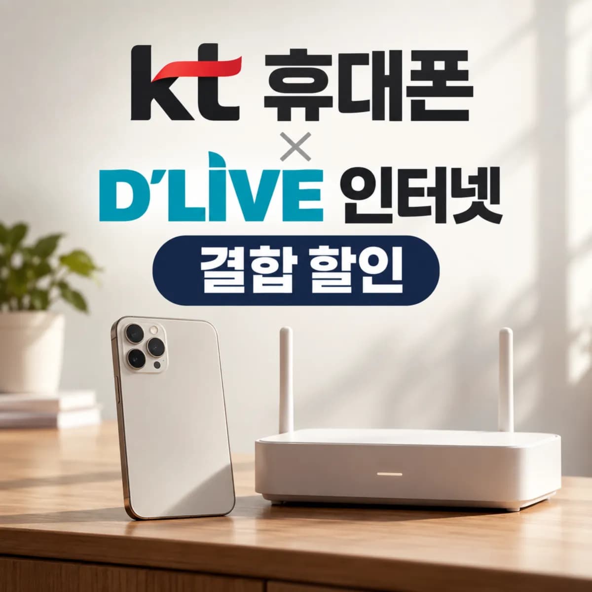KT 휴대폰 딜라이브 결합 할인, 스마트기가 월 32076원 할인 조건