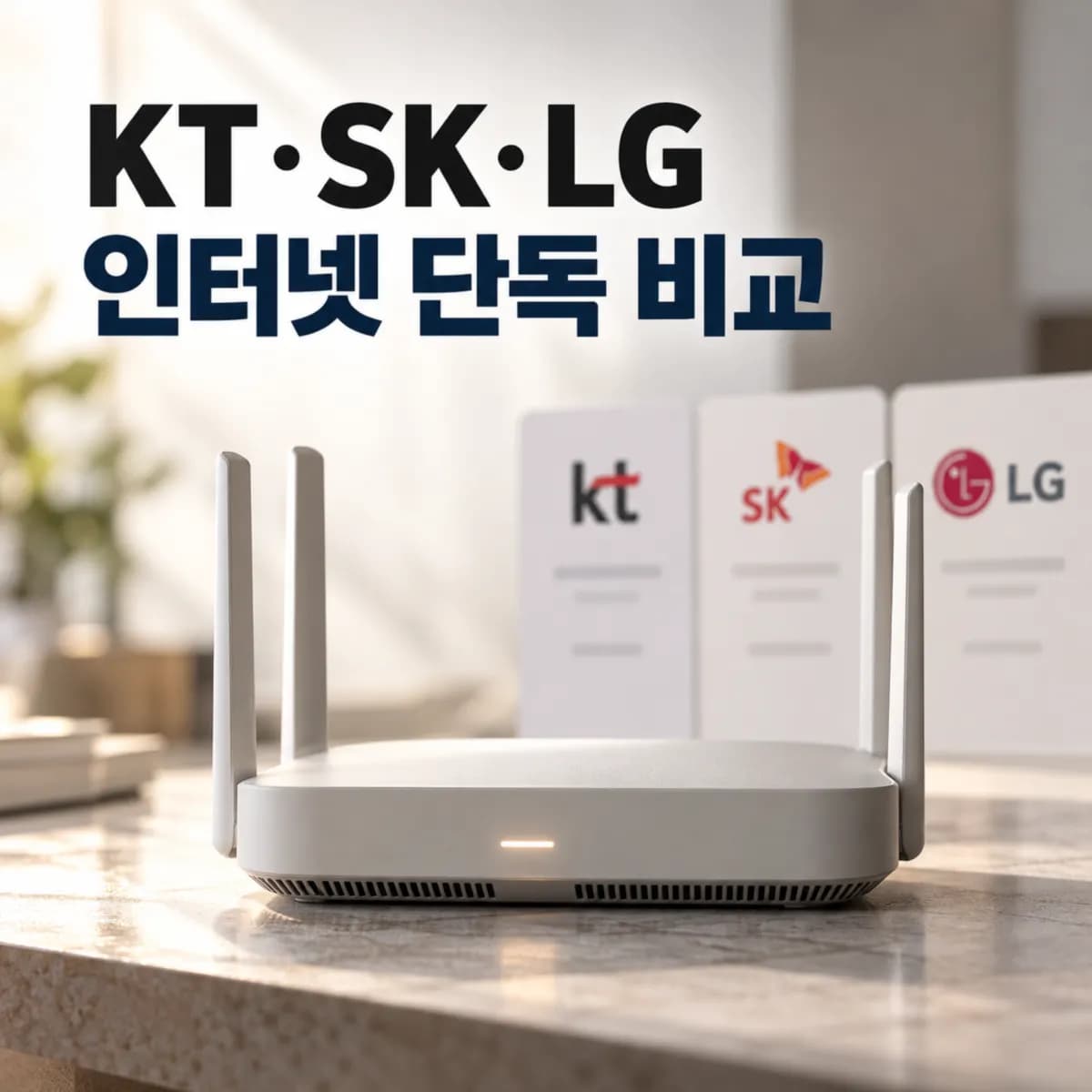 인터넷만 가입할 때 KT·SK·LG 어디가 가장 저렴할까? 사은품 포함 3년 총비용 비교