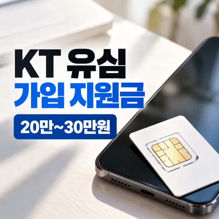 KT 유심 가입 지원금 10월 요금제별 20만~30만원 인터넷과 함께 바꿀 때 조건