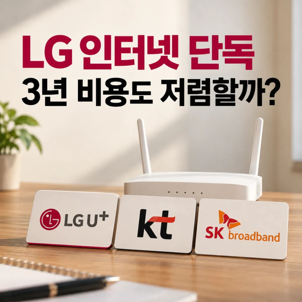 LG 인터넷 단독 사은품이 KT·SK보다 많은데 3년 비용도 저렴할까?