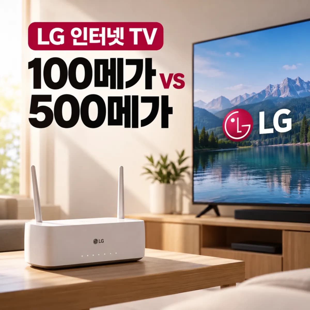 LG 인터넷 TV 요금 비교, 100메가보다 500메가가 3년간 10만원 저렴한 이유