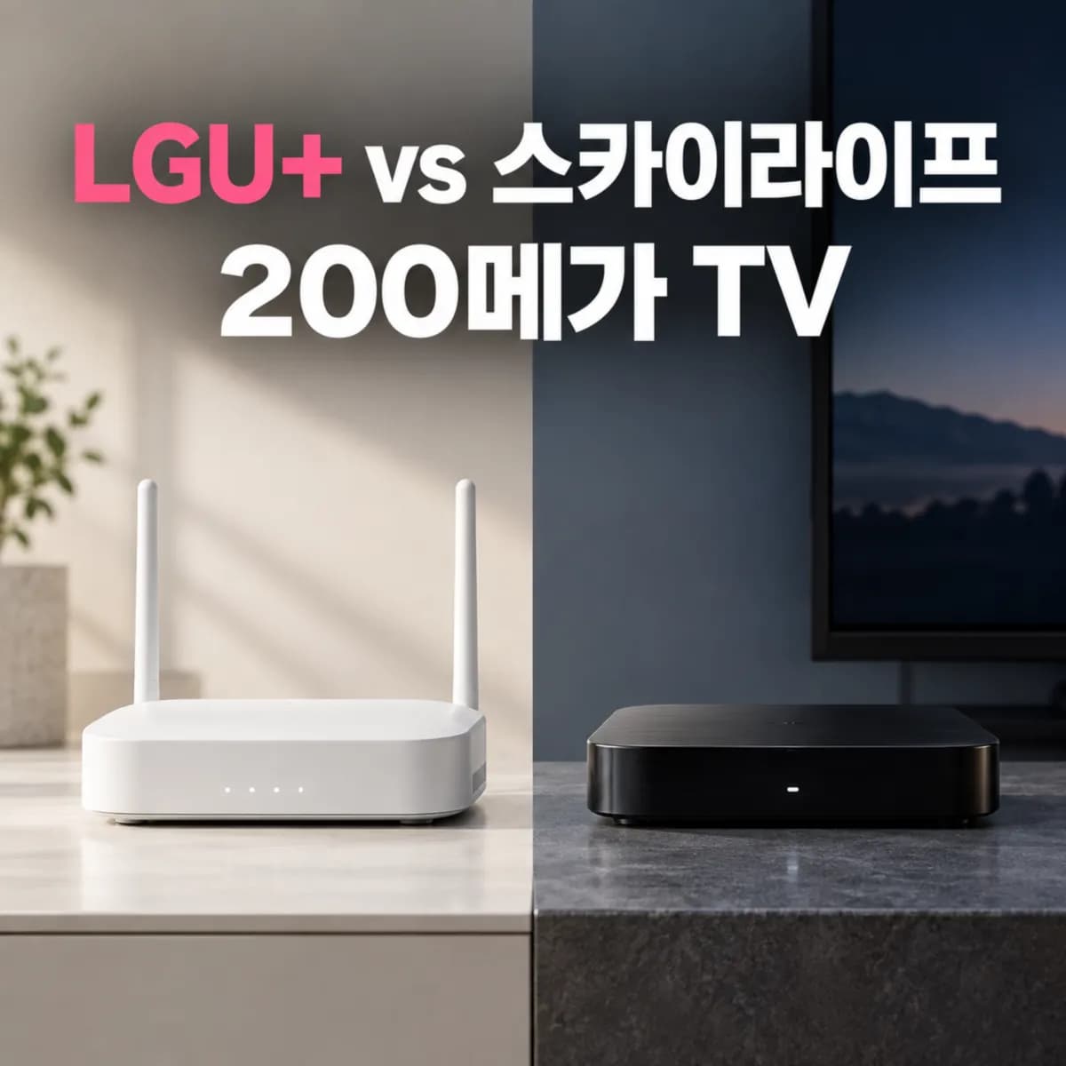 LG유플러스 200메가 TV vs KT스카이라이프 200메가 TV, 1~2인 가구 어디가 저렴할까?