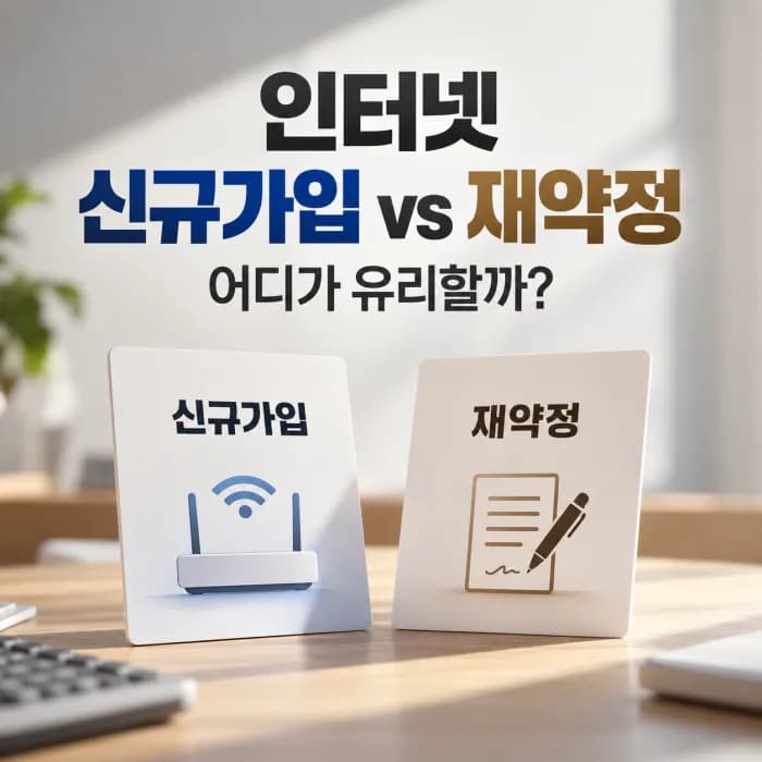 인터넷 신규가입 vs 재약정 어디가 유리할까? 사은품 포함 3년 총비용 계산법