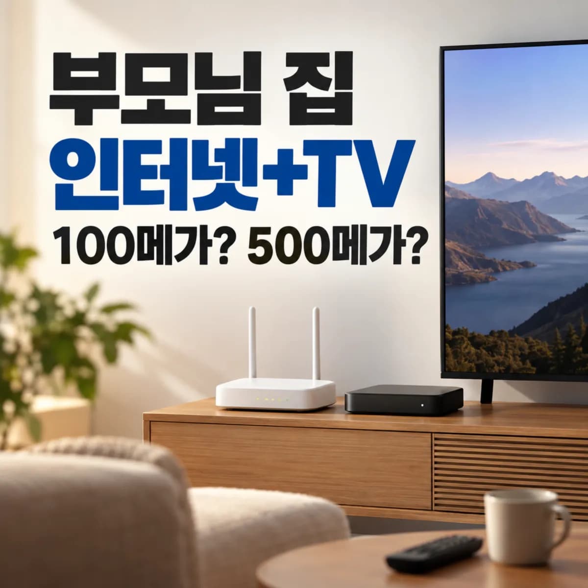 부모님 집 인터넷+TV 어떤 상품이 적당할까? 100메가·500메가 요금과 사은품 비교