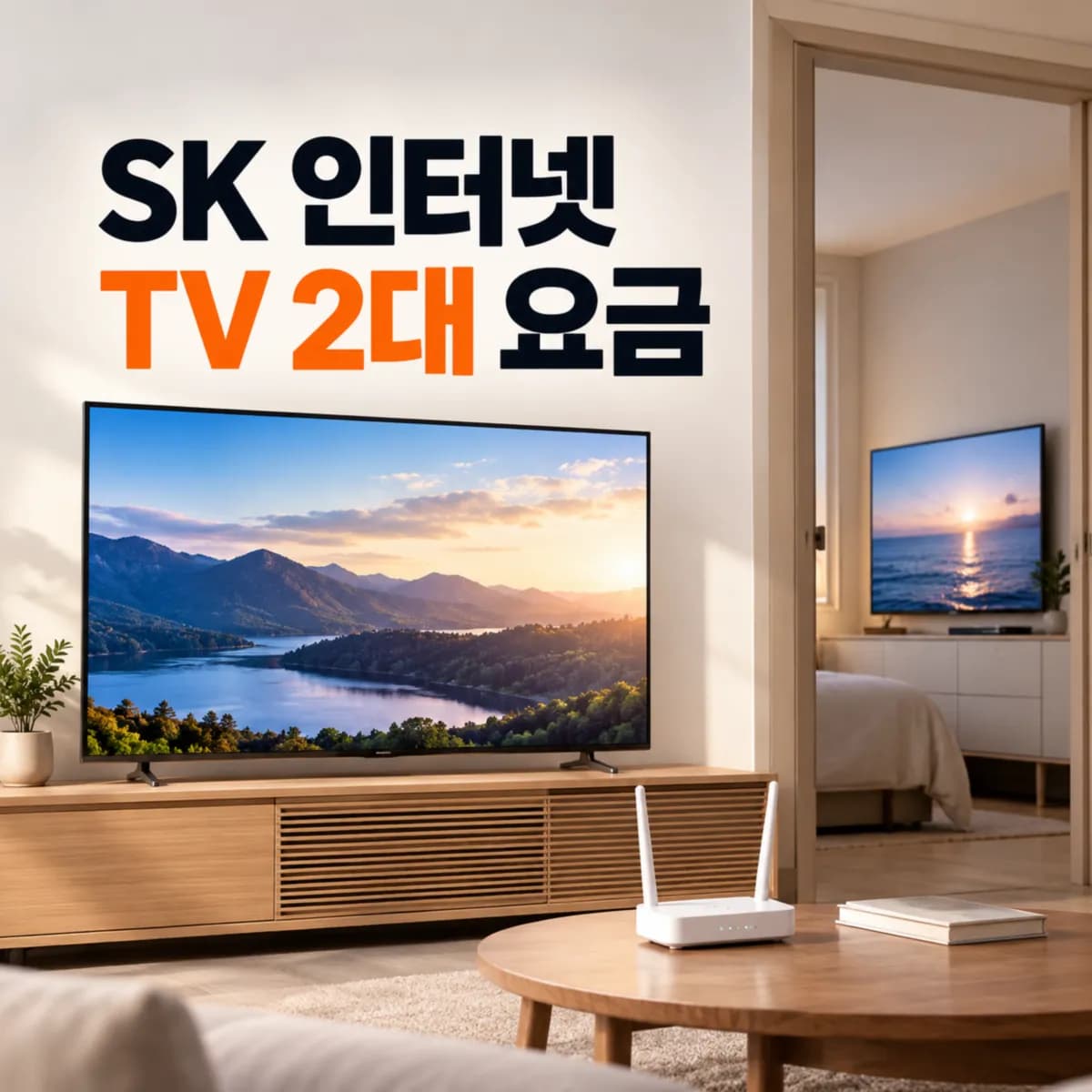 SK 인터넷 TV 2대 요금 비교, 100메가·500메가·1기가 휴대폰 결합 할인까지