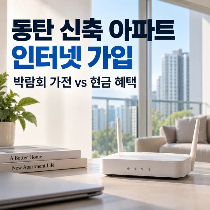 동탄 신축 아파트 인터넷 가입, 입주박람회 가전 증정 vs 현금 47만 원 비교