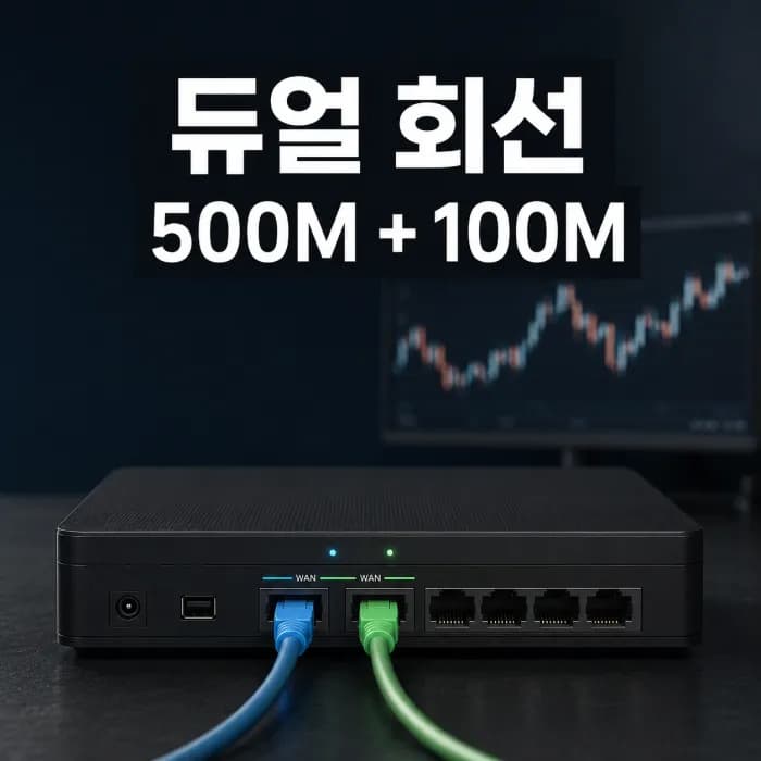 초단타 주식·코인 트레이더는 1기가 1대보다 500M + 100M 듀얼 회선이 정답인 이유