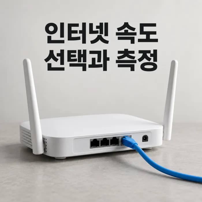 가정용 인터넷 속도, 100메가·500메가·1기가 선택과 측정 방법