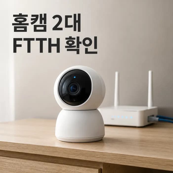 홈캠 2대 인터넷, 속도보다 FTTH 대칭형 회선을 봐야 하는 이유
