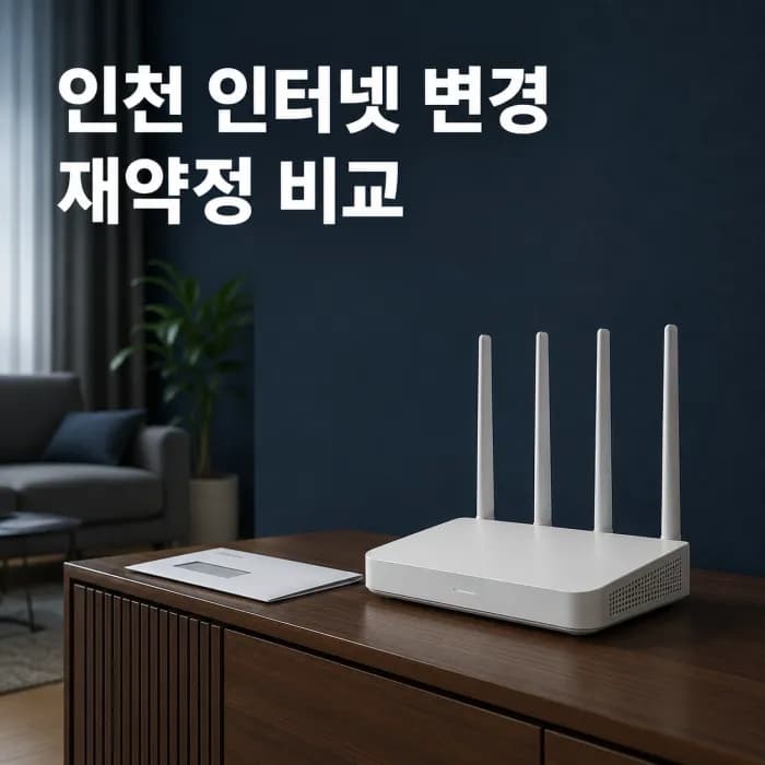 인천 인터넷 변경 사은품 비교, 재약정과 신규 가입 손익 계산법