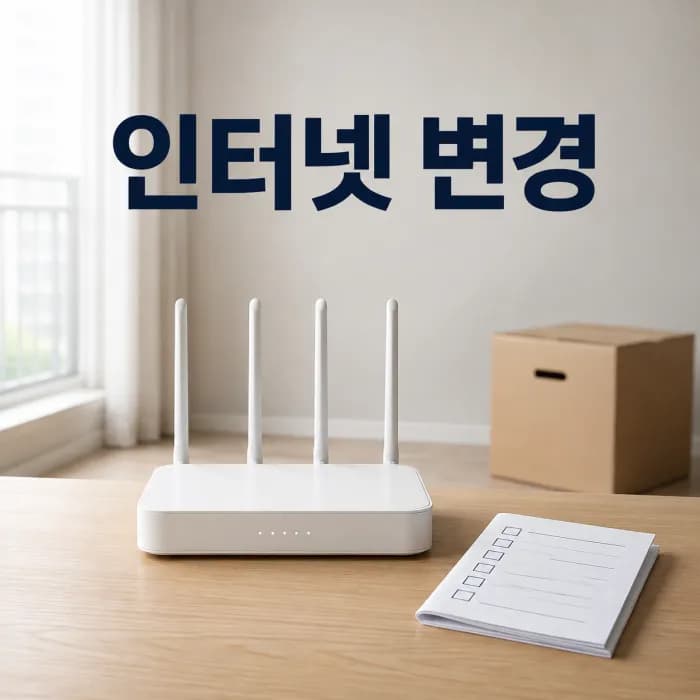 인터넷변경 전 이사 이전설치비와 신규가입 손익 비교