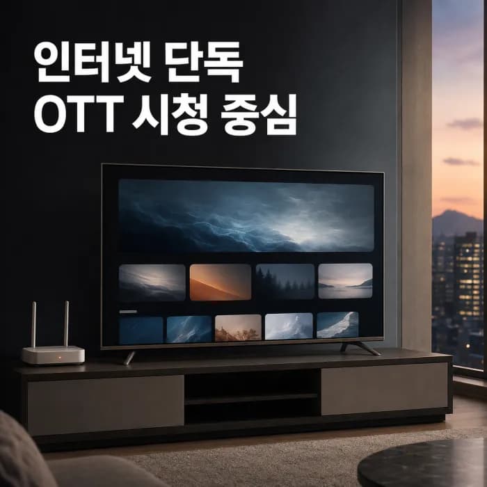 TV 실시간 방송 안 보면 인터넷 단독 가입이 이득인 이유